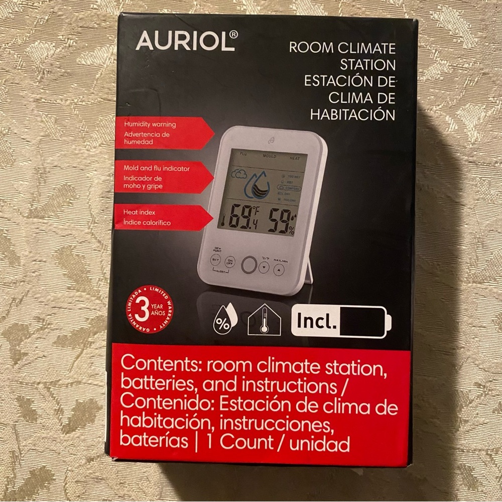 Auriol Room Climate Station “White” 5-Level Room Climate Rating